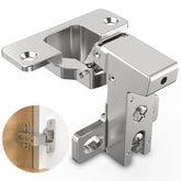 Chibery four-pack face-frame inset hinges, side view for flush door alignment
