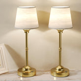 Chloranthus two-pack cordless table lamps illuminate symmetrical bedside lighting with clutter-free setup.