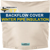 Cholila Cover backflow insulated 24x24 front view protects outdoor pipes from freezing