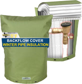 Cholila Cover backflow insulated cover, 18x34 inches, front view, weatherproof outdoor protection