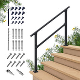 CHR CR Fence & Rail outdoor step rail in black finish for durability