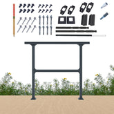 CHR CR horizontal deck rail black for flat surfaces, durable and weather-ready.