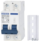 CHTAIXI DC mini breaker front view, compact design for space-saving panels.