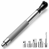 Chufa offset-extension wrench in use, reaching bolts in a tight space with a right-angle geometry.