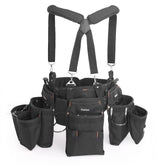 Chyaidach 16-pockets tool belt front view keeps essential tools within easy reach