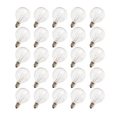 CHYParty G40 clear globe bulb with 1.5 inch globe for warm patio lighting.