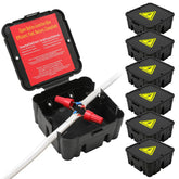 CICHKELY black open splice junction box 6-pack with cover enables quick, wire-safe setup.