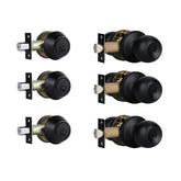 Cielsa Dawn keyed-alike exterior knob and deadbolt front view in matte black for enhanced security