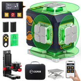CIGMAN 4x360 green laser front view showing cross lines for precise alignment