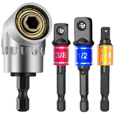 CIGOTU socket adapters with 1/4-65mm hex shanks for versatile drill compatibility.
