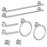 Cilee 8-piece brushed-nickel set overview for modern bathroom styling