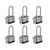 CINCINNO laminated steel padlock body close-up showing strong construction for security.