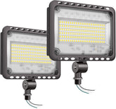 CINOTON 120W LED flood light, front view, delivers broad outdoor coverage.