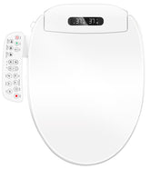 Cioreznt electric bidet seat with elongated heated seat for cold mornings.