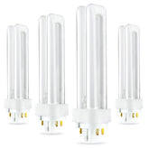 Circle PLC-18W bulb pack shot, warm white light for homes and offices, energy-efficient.