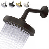CircleSplash high pressure shower head with 6-inch face plate for a wide, revitalizing spray.