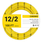 CIRENKO 12/2 NM-B cable with yellow jacket for long indoor runs