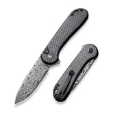 CIVIVI Elementum II Damascus blade in action for daily tasks.