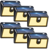 CLAONER six-pack solar motion sensor outdoor lights illuminate outdoor pathways