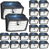 CLAONER solar motion light front view; bright outdoor illumination