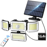 CLAONER solar security light panel boosts charging efficiency for longer night illumination.