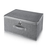 Clapery lockable storage box front view securing clothes