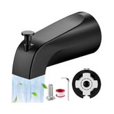 Claywie universal slip-fit tub spout with diverter for secure fit and smooth water flow.