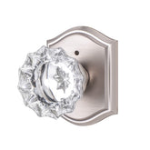 CLCTK premium glass door knob with privacy lock for interior doors, ideal for bedrooms
