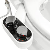 CLEAR REAR bidet attachment installs under the toilet seat for a quick upgrade