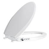 Clirass bidet seat soft-close-lid for quiet operation and durability.