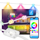 Clownya permanent outdoor lights RGB string creates vibrant ambient lighting for outdoor spaces.