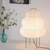 CMHSYTKE Noguchi Akari floor lamp cloud shade close-up for warm ambience.