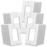 CML Decorator Wall Plates 50-pack in white glossy finish for a seamless look.