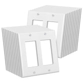 CML Hardware 2-gang decorator wall plate front view highlighting clean, durable finish.
