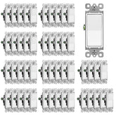 CML Decorator Wall Switch front view in white, ready for installation.