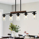 CmnVmn 36.2-inch chandelier over table for warm dining ambiance
