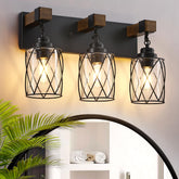 CmnVmn farmhouse 3-light bathroom fixture over mirror for warm ambiance