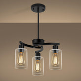 CNRATYE 3-arm black pendant light ideal for a bold kitchen island.
