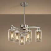 CNRATYE 6-light chandelier over dining table creates inviting ambience