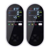 3-in-1 CO detector plugged into wall with LCD display front view for quick readings