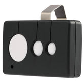CO-Z WCR1 gate opener remote held in hand, 100 ft range for easy access.