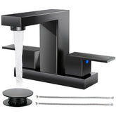 Cobbe bathroom faucet square 4-inch centerset full view showing sleek design and versatility