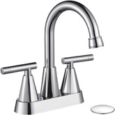 Cobbe Chrome faucet with 360-degree swivel enhances sink flexibility