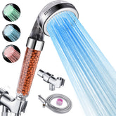 Cobbe filtered LED shower head front view for a stylish upgrade