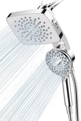 Cobbe high pressure rain shower overhead view with spa-like coverage