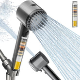 Cobbe Ion Drops filtered shower head handheld for targeted rinsing with chlorine reduction.