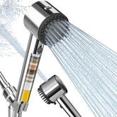 Cobbe Ion Drops handheld shower head filters water for smoother shower experience