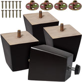 CODIN solid hardwood square sofa leg boosts stability on uneven floors
