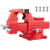 COGNATIVE 6.5 inch bench vise with anvil provides a stable work surface for metal shaping.