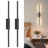 Coinmit 23.6-inch wall sconces in front view provide warm ambient living room lighting